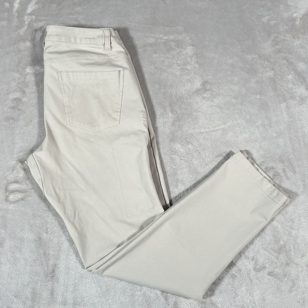 BYLT Everyday Pant 2.0 Men 32 Beige Performance Stretch Premium Basic Chino Tech